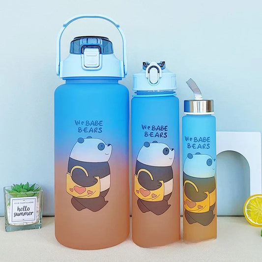 3 in 1 Panda Bottle Set