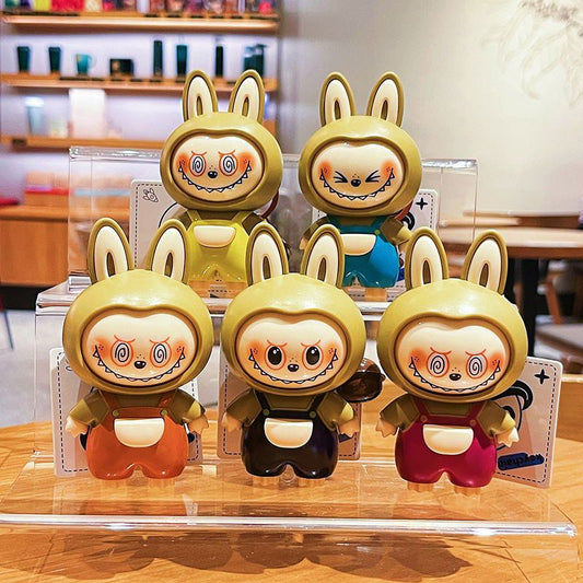 4-in-1 Face-Changing Labubu Keychain